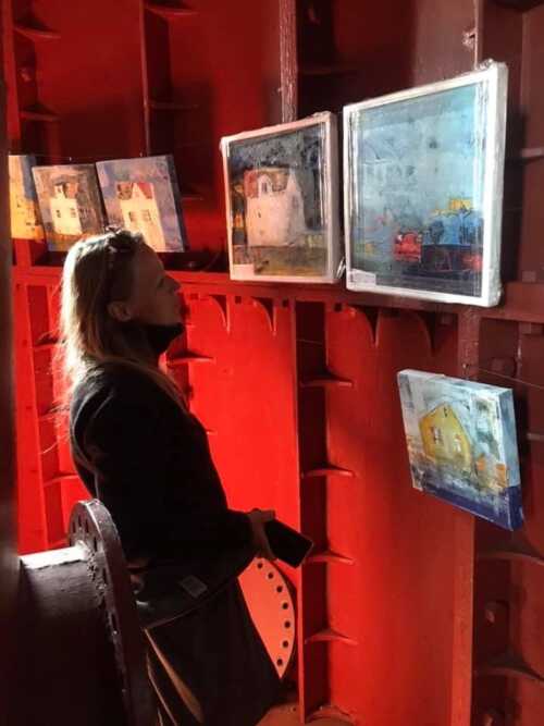 Rita Maryon Lindberg Pettersen sin utstilling i fyret, 2019