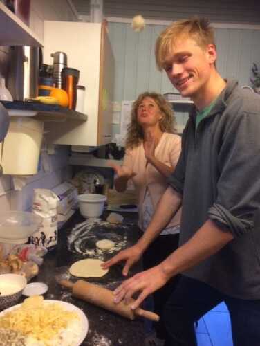 Pizzamakers Gitte og Eivind